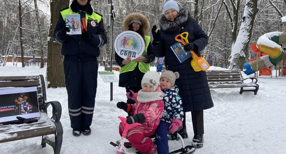 Городские парки Московской области стали площадкой для проведения акций «Безопасная зима»